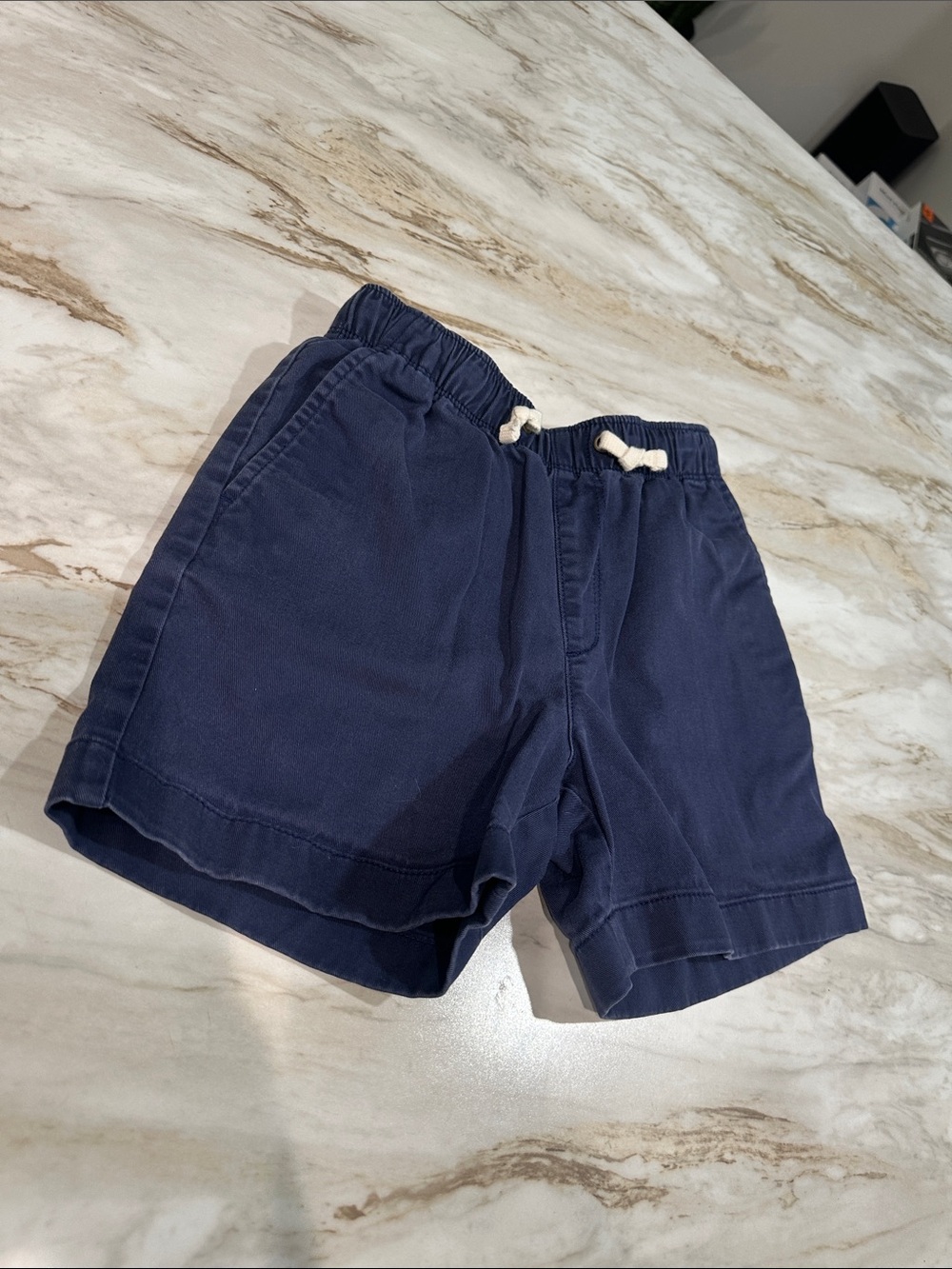 Crewcuts Navy Elastic Waist Cotton Shorts